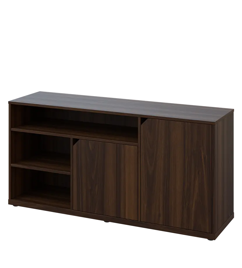 KU2-15DN3 P skříňka nízká 2-dveřová, nika, 740x1522x400, provedení pravé, ořech královský